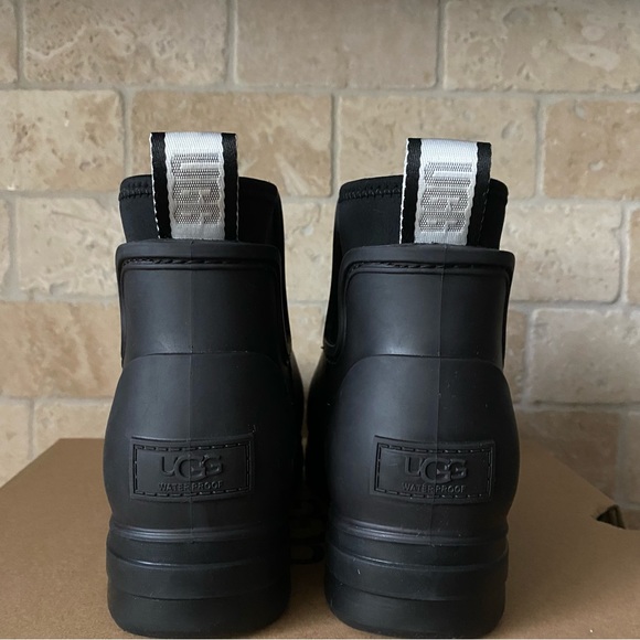 UGG DROPLET BLACK WATERPROOF RUBBER WOOL INSOLE RAIN WOMENS BOOTS * NEW NO BOX* - Picture 7 of 7